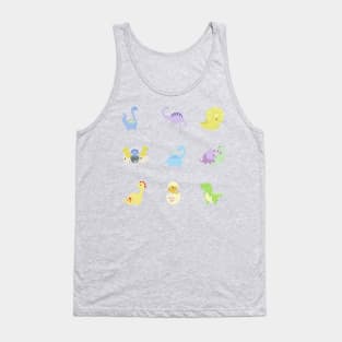 Dinosaur Illustrations Sticker Pack Tank Top